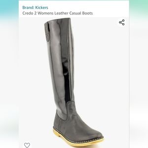 Kickers Black Patent Leather Credo2 Boots